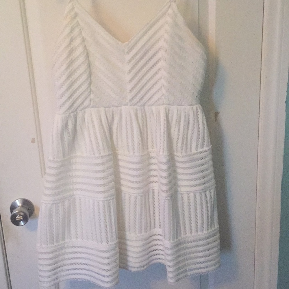 Mesh White Dress